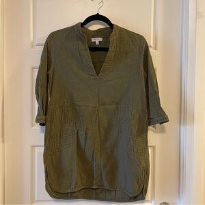 Aritzia Community Olive Green Organic Cotton Tunic XXS